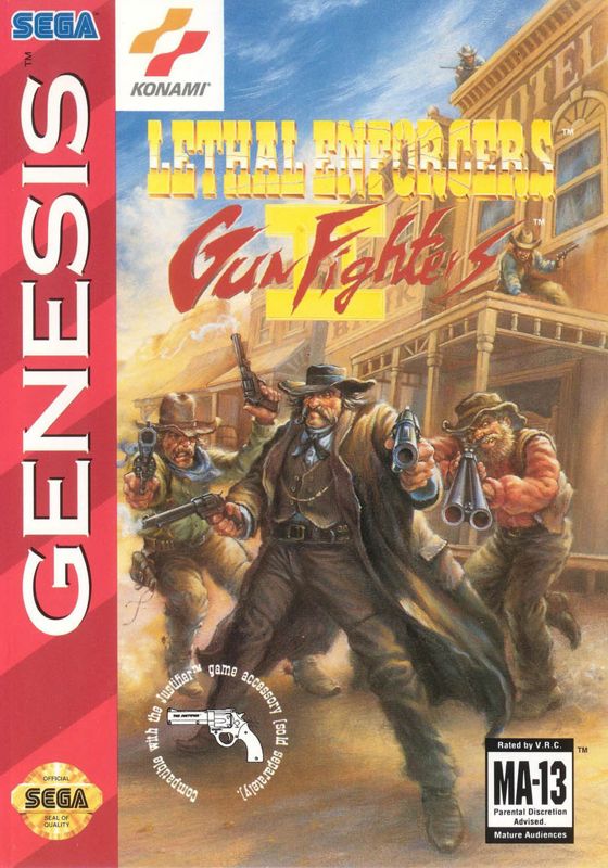 Lethal Enforcers II box art for Sega Mega Drive